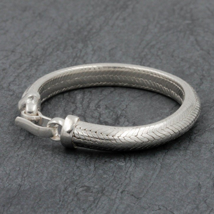 Bracelet en argent Snake Triangle 8mm