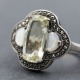 Bague d'exception pierre quartz lemon et nacre