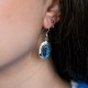 Boucles d'oreilles en argent et pierre kyanite