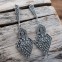 Boucles d'oreilles d'exception en argent et marcassites