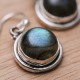 Boucles d'oreilles en argent et pierre labradorite