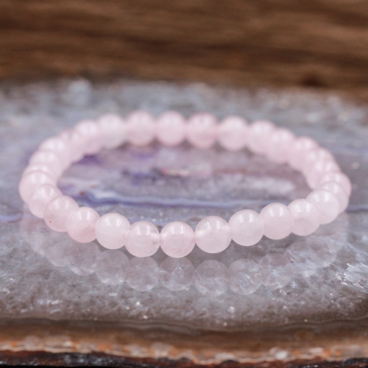 Bracelet pierre quartz rose