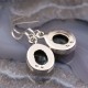 Boucles d'oreilles en argent et pierre topaze bleue