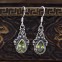 Boucles d'oreilles en argent et pierre péridot