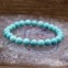 Bracelet pierre howlite turquoise - 8mm
