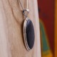 Pendentif en argent et pierre obsidienne