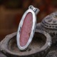 Pendentif en argent et pierre rhodochrosite