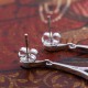 Boucles d'oreilles d'exception en argent et pierre zirconium