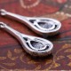 Boucles d'oreilles d'exception en argent et pierre zirconium