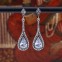 Boucles d'oreilles d'exception en argent et pierre zirconium