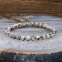 Bracelet pierre jaspe dalmatien - 6mm