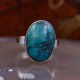 bague en argent et pierre turquoise