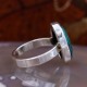 bague en argent et pierre turquoise