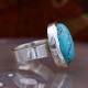 Bague en argent et pierre turquoise