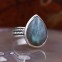 Bague en argent et pierre labradorite