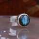 Bague en argent et pierre labradorite