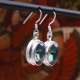 Boucles d'oreilles en argent et pierre topaze mystique