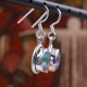 Boucles d'oreilles en argent et pierre topaze mystique