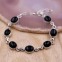 Bracelet en argent et pierre onyx