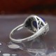 Bague d'exception en argent et pierre lapis lazuli