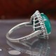 Bague d'exception en argent et pierre agate verte