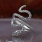 Bague serpent d'exception en argent et pierre marcassite