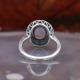 Bague d'exception en argent et pierre quartz rose