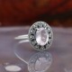 Bague d'exception en argent et pierre quartz rose