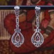 Boucles d'oreilles d'exception en argent et pierre topaze claire