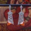 Boucles d'oreilles d'exception en argent et pierre cornaline