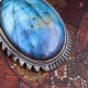 Pendentif en argent et pierre labradorite