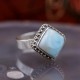 Bague en argent et pierre larimar