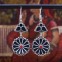Boucles d'oreilles en argent et émail noir
