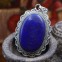 Pendentif en argent et pierre lapis lazuli
