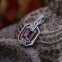 Pendentif d'exception en argent et pierre grenat