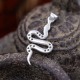 Pendentif serpent en argent et pierre zirconium