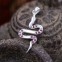 Pendentif serpent en argent et pierre rubis