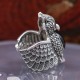 Bague d'exception en argent, pierre grenat et onyx