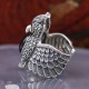 Bague d'exception en argent, pierre grenat et onyx
