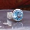 Bague en argent et pierre topaze bleue