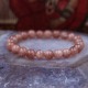 Bracelet pierre Quartz strawberry - 8mm - taille 16-19cm
