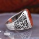 Bague en argent et pierre cornaline