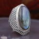 Bague en argent et pierre labradorite