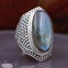 Bague en argent et pierre labradorite