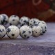 Bracelet pierre jaspe dalmatien - 8mm