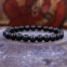 Bracelet pierre obsidienne céleste - 8mm - taille 16-19cm
