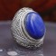 Bague en argent et pierre lapis lazuli