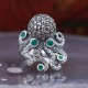 Bague d'exception mini octopus en argent