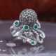 Bague d'exception mini octopus en argent