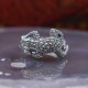 Bague d'exception grenouille en argent